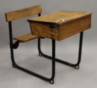 A vintage school desk. 61 cm wide.