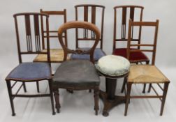 A quantity of various chairs. This Lot does not include the stool shown in the lead image.