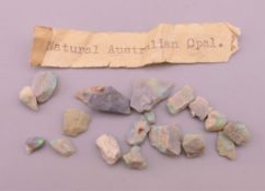 A small quantity of natural Australian opal.