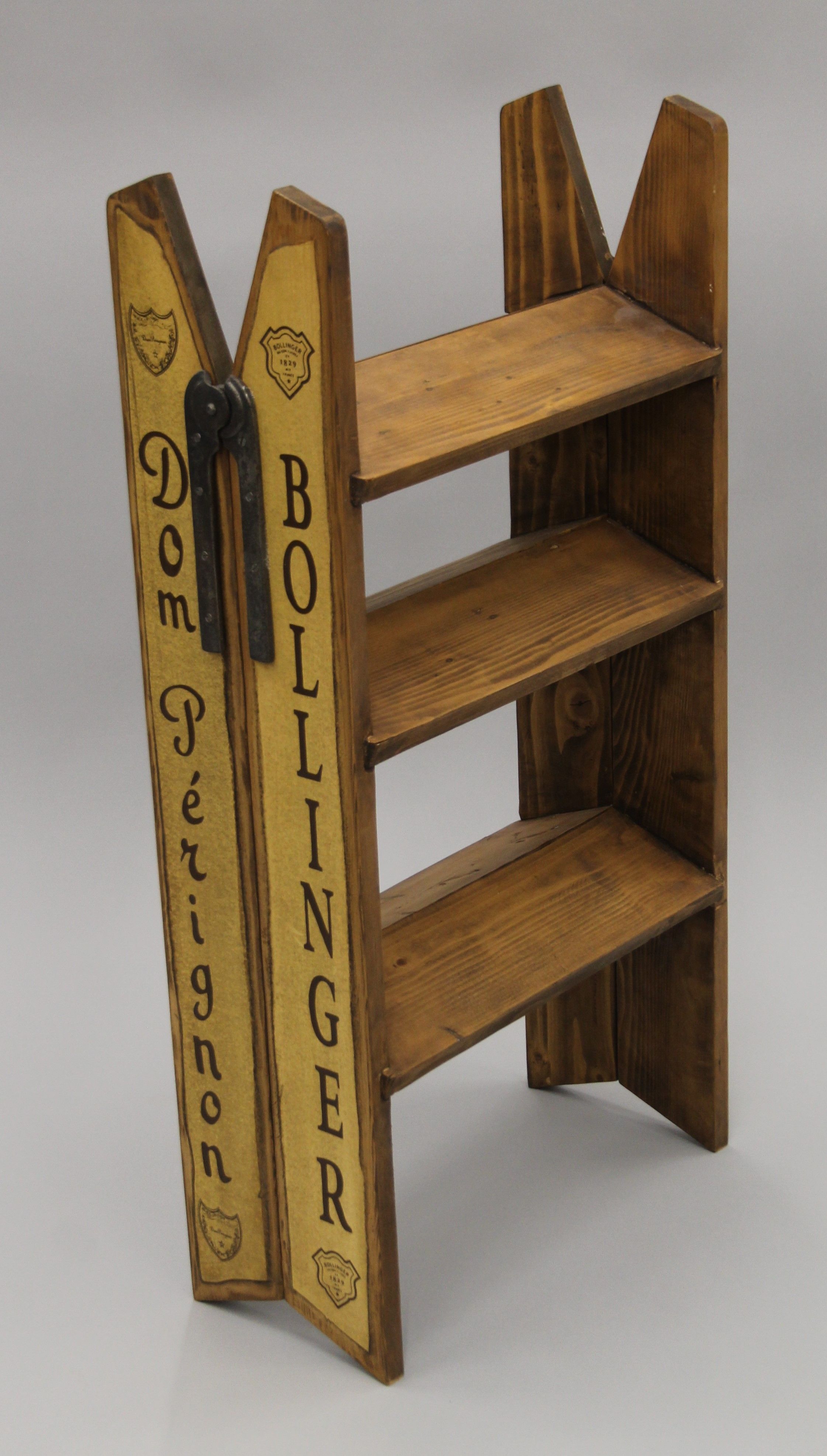 A wooden Champagne ladder. 86.5 cm high. - Image 3 of 5