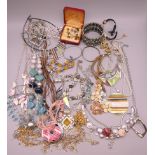 A quantity of costume jewellery.