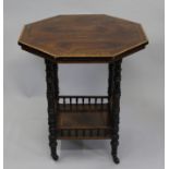 A Victorian inlaid rosewood occasional table. 62 cm diameter.