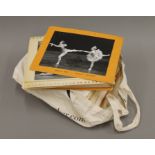 Approximately 100 black and white photographic prints of ballet dancers,