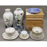 A quantity of decorative porcelain and glassware.