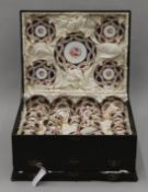 An extensive cased Victoria porcelain tea set.
