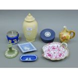 A small quantity of decorative ceramics, including Wedgwood and Royal Worcester. The largest 21.