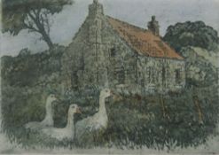 DEREK JONES, Goose Cottage, limited edition print, signed to margin, numbered 28/125,