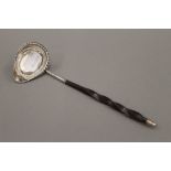 A Georgian beleen handled toddy ladle, hallmarked London 1825. 18.5 cm long.