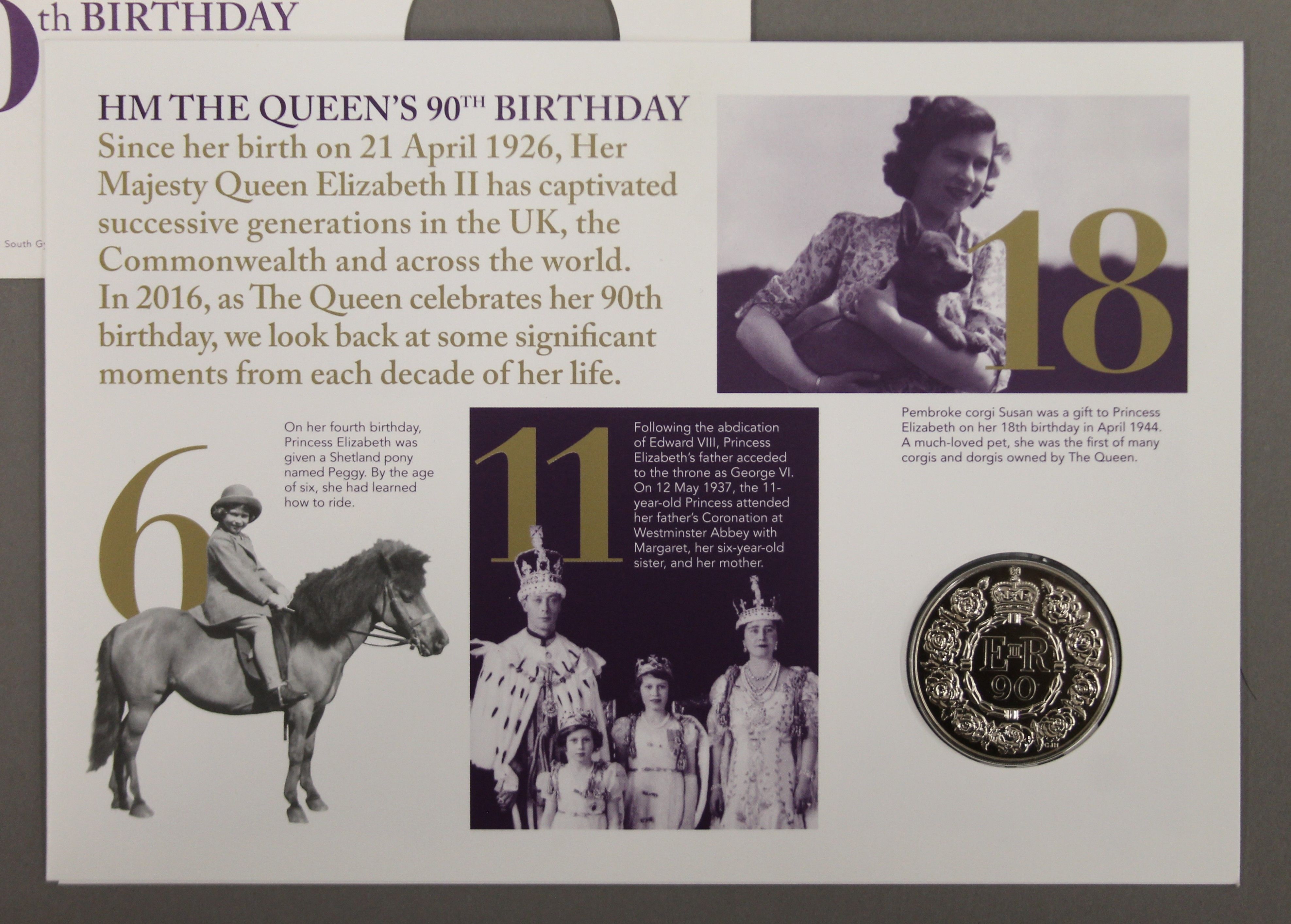 A boxed set of The Queens Silver Jubilee Standards and a Queen Elizabeth II 90th Birthday crown. - Image 6 of 9