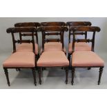 A set of six 19th century style dining chairs.