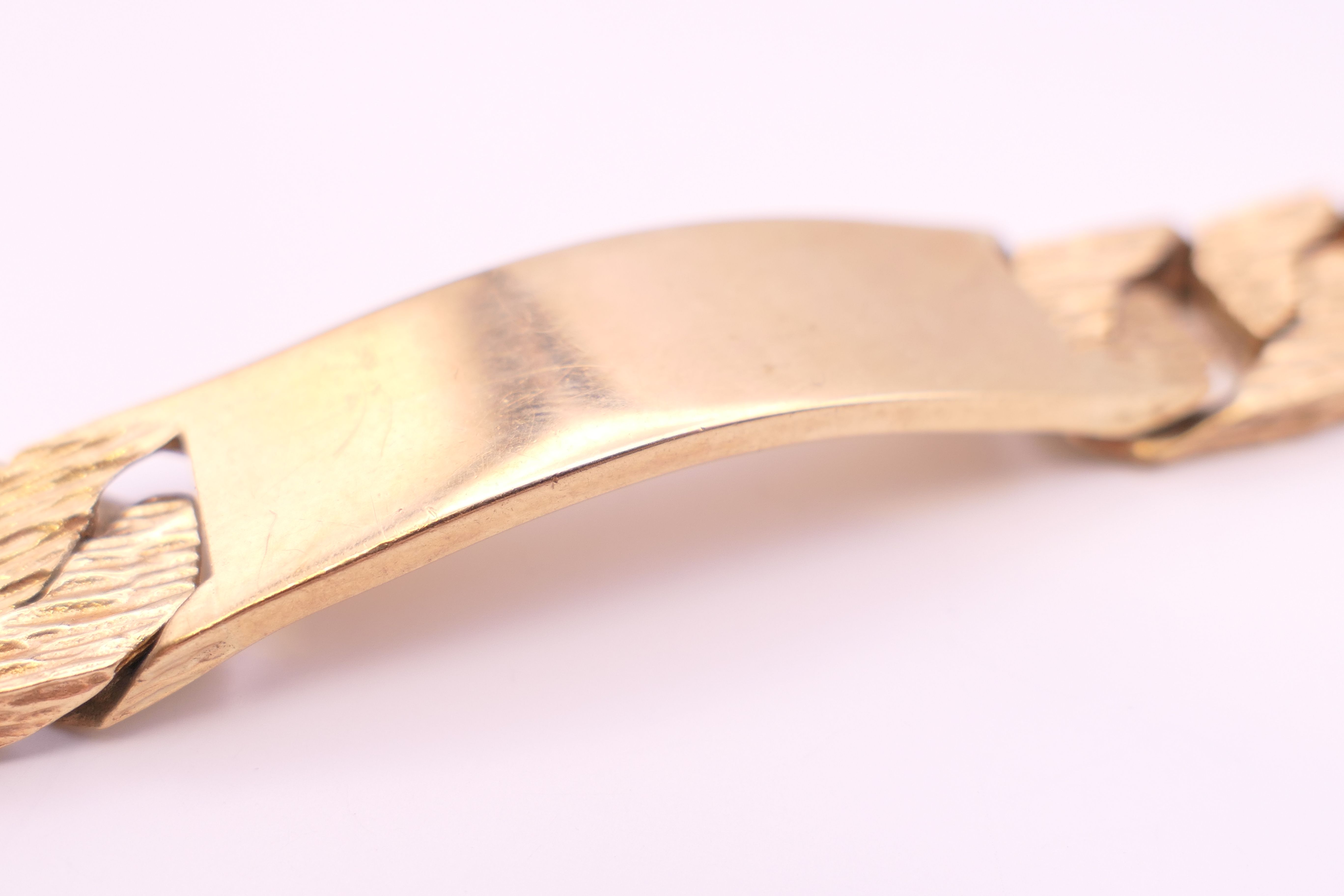 A 9 ct gold identity bracelet. 20 cm long. 60 grammes. - Image 4 of 8