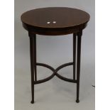 A Victorian mahogany occasional table. 53 cm diameter.