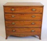 A 19th century mahogany chest of drawers. 101 cm wide.