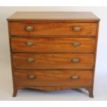 A 19th century mahogany chest of drawers. 101 cm wide.