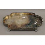 A silver plated tray,