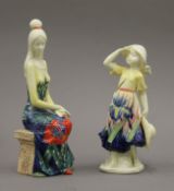 Two boxed Old Tupton Ware porcelain figurines. The largest 25 cm high.