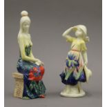 Two boxed Old Tupton Ware porcelain figurines. The largest 25 cm high.