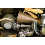 A quantity of miscellaneous metalware, etc.