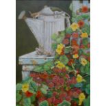 R J ATTLESEY, The Watering Can, After 'Susan D Bourdet', oil on canvas, framed. 40 x 58 cm.