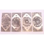 A set of four Chinese scroll weights. Each 10 x 5 cm.