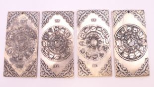 A set of four Chinese scroll weights. Each 10 x 5 cm.