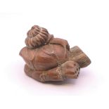 A netsuke in the form of a snail. 5 cm long.