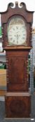 An early 19th century mahogany cased North Country longcase clock. Approximately 226 cm high.