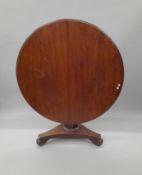 A mahogany tilt top breakfast table. 120 cm diameter.