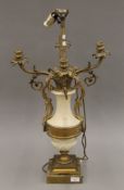 A Rococo style lamp. 80 cm high overall.