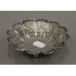 A Chinese silver dish by Wang Hing. 12.5 cm diameter. 96.5 grammes.