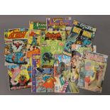 Ten various vintage DC comics/comic books, including Superman, Batman, Supergirl, X-Men, etc.