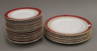 A quantity of Royal Worcester 'Regency' pattern, including dinner plates and side plates.