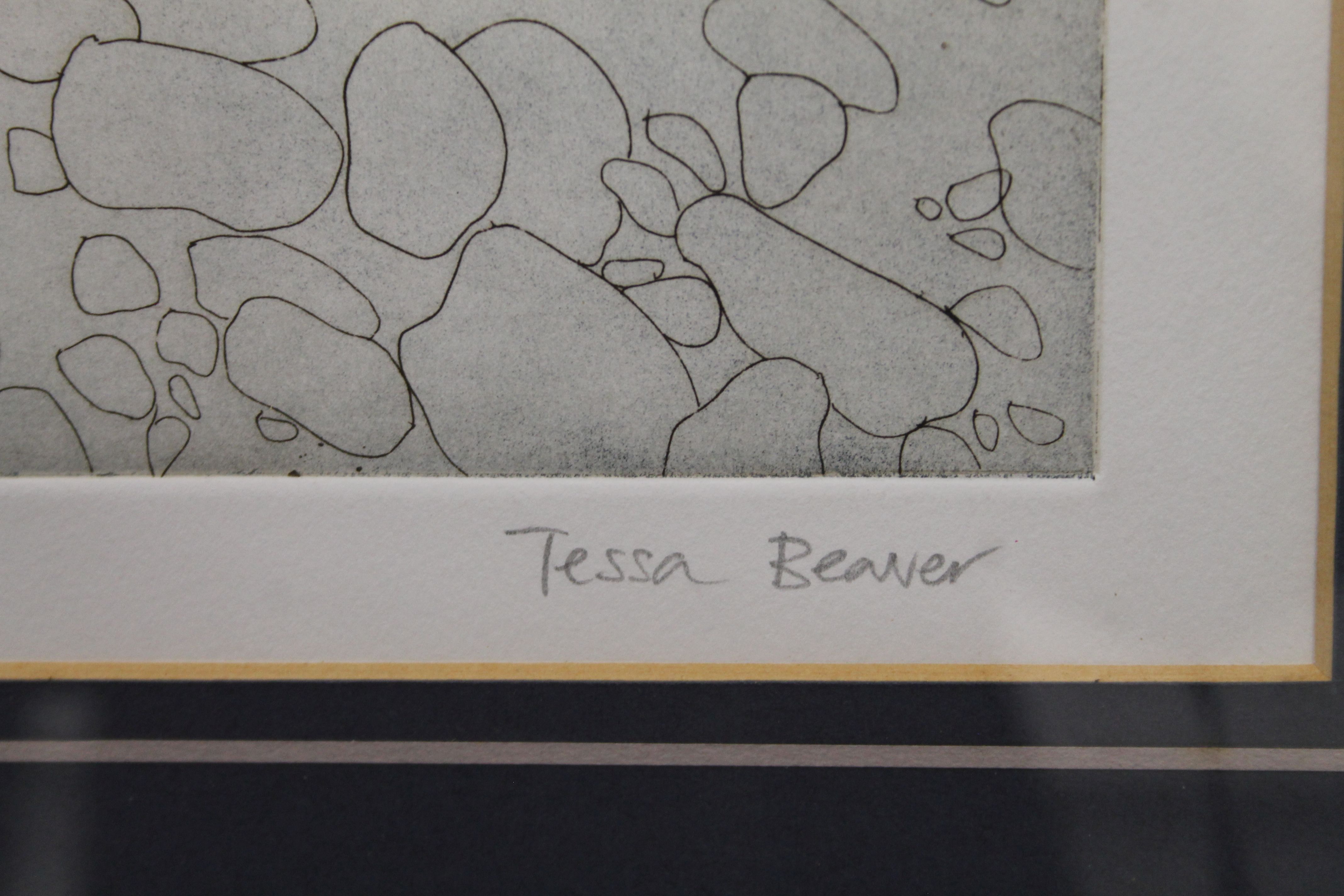 TESSA BEAVER, Shingle Beach, limited edition print, numbered 2/75, signed in pencil to the margin, - Image 3 of 3