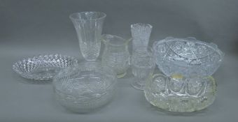 A quantity of cut glassware.