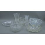 A quantity of cut glassware.