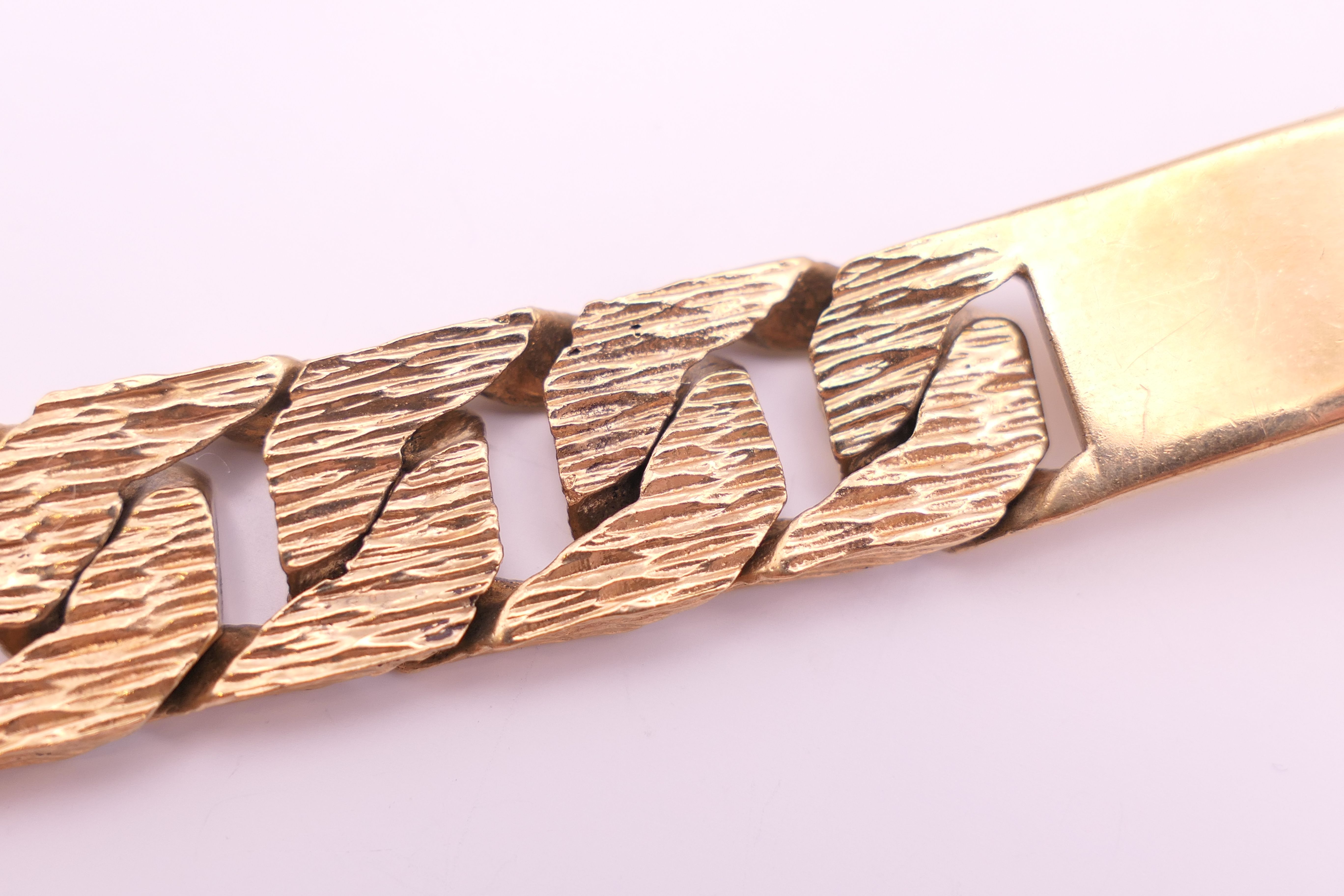 A 9 ct gold identity bracelet. 20 cm long. 60 grammes. - Image 3 of 8