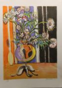 JOHN WATSON (20th century) British, Still Life of Flowers on a Tripod Table,
