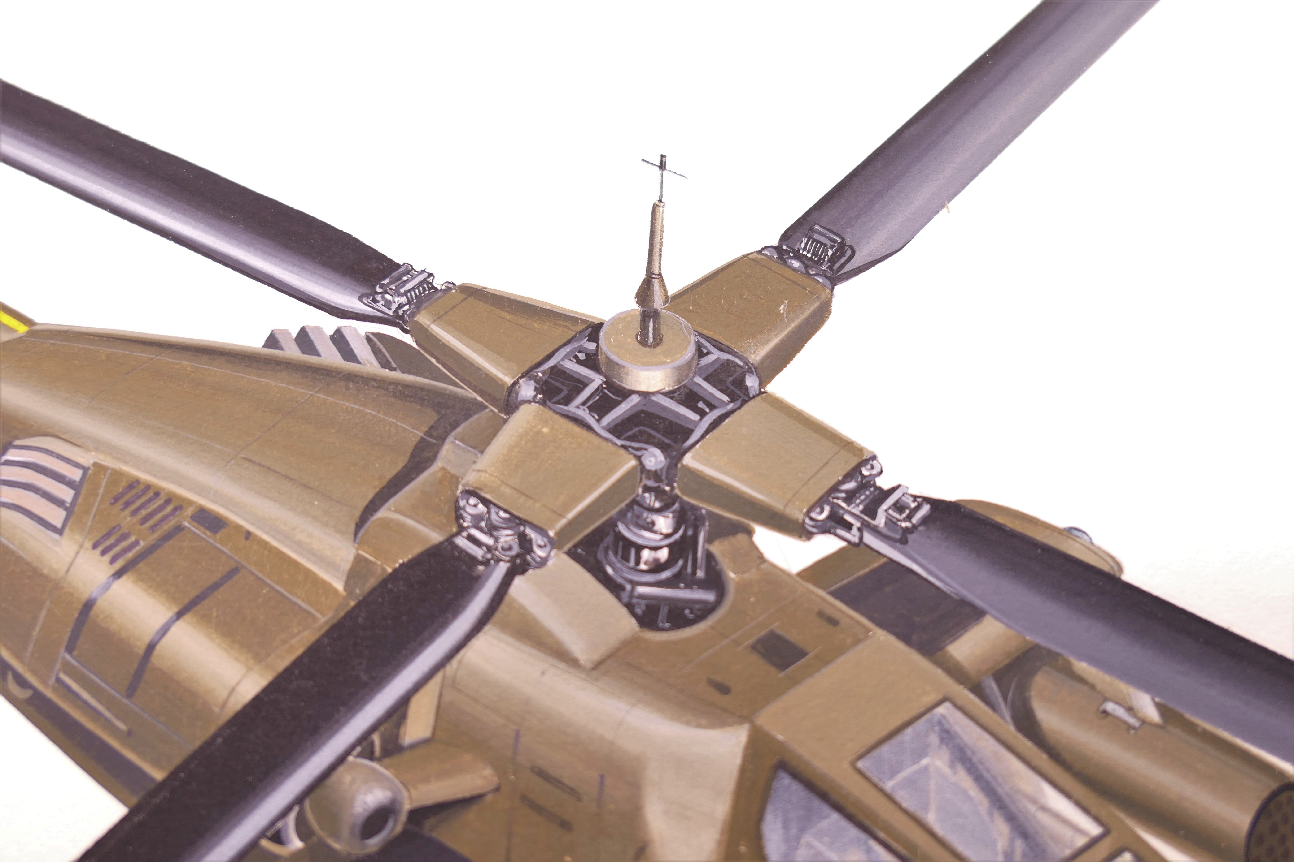JOHN BATCHELOR MBE (born 1936) British (AR), Apache; Huey; and Bell 47, gouache, all signed, - Image 6 of 13