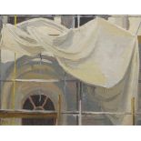 PAUL HOWDEN, British, Drape, oil on board, initialled and framed,