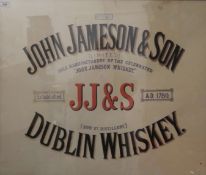 A John Jameson and Son advertising print, framed and glazed. 93 x 81.5 cm.