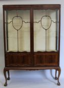 An early 20th century mahogany display cabinet. 122 cm wide x 178 cm high.