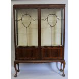 An early 20th century mahogany display cabinet. 122 cm wide x 178 cm high.