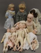 Two boxes of porcelain dolls by Betty Hampton.