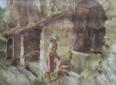 WILLIAM RUSSELL FLINT, print, framed and glazed. 39 x 28.5 cm.