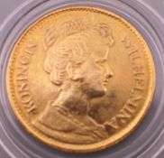A 1912 5 guilder gold coin. 2.7 grammes.