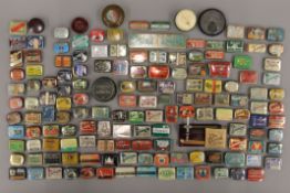 A large collection of approximately 160 antique gramophone needle tins, plus other related items.