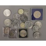 A collection of various coins.
