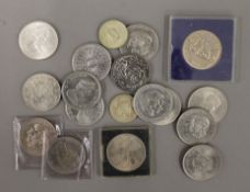 A collection of various coins.