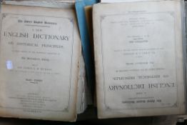 A large quantity of volumes of The English Dictionary of Historical Principles.