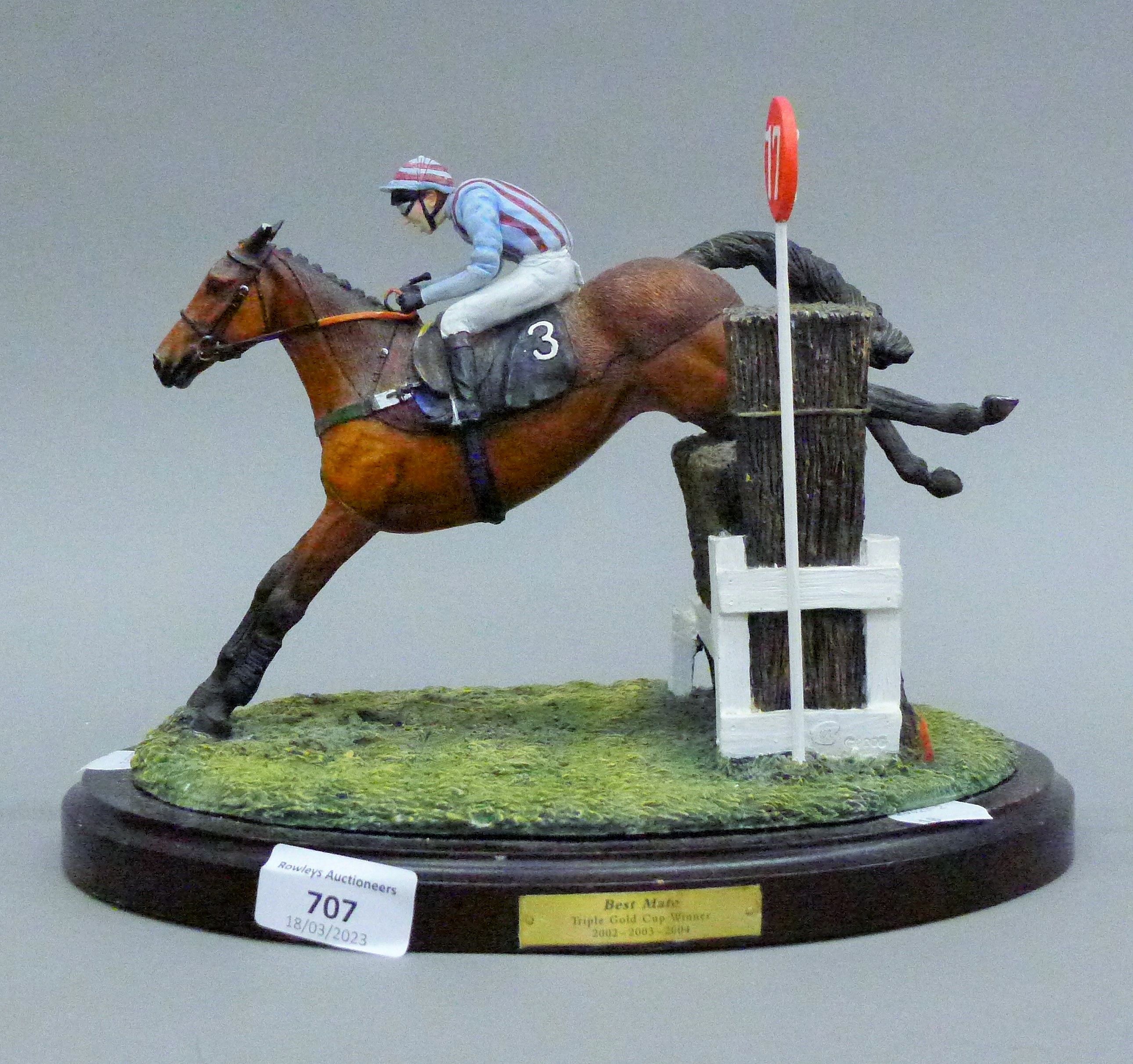 A resin model of Best Mate, triple gold cup winner. 26 cm long.